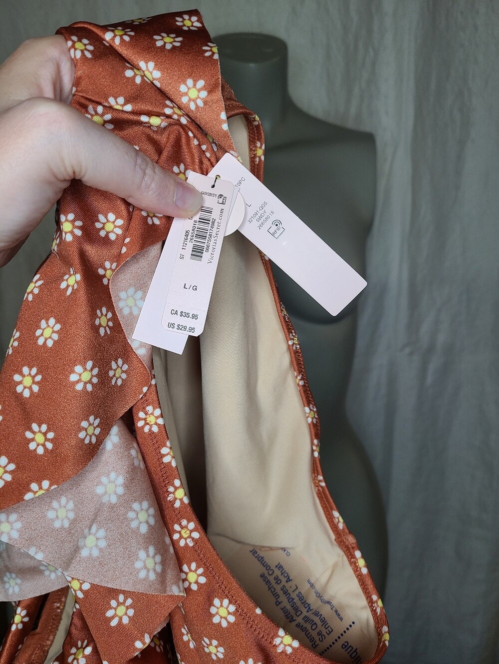 Victoria's Secret Rust Floral Ruffle Bikini Set - Picture 2 of 8